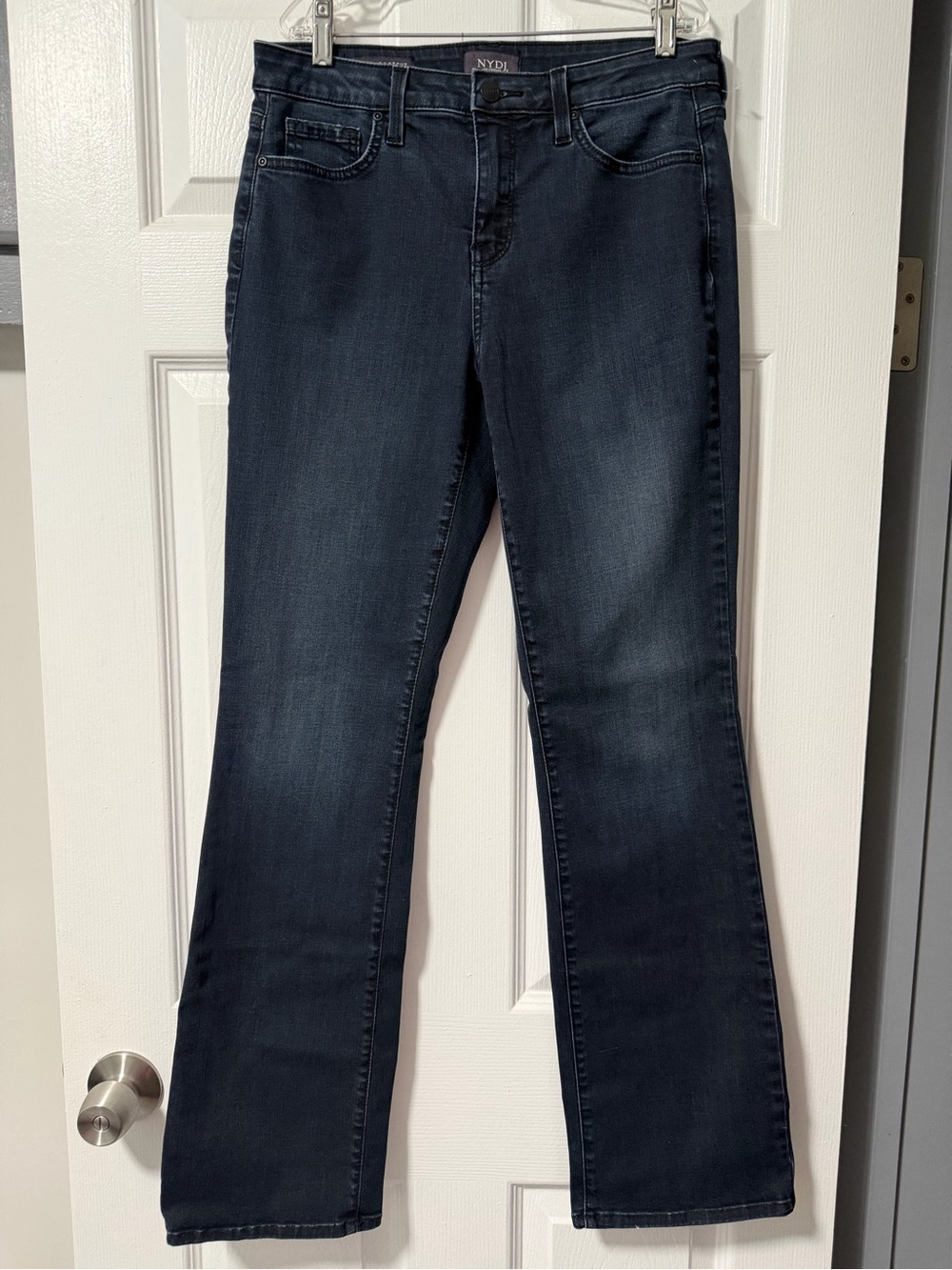 NYDJ Barbara Bootcut Jeans Women’s Size 8 Dark Wash Lift Tuck Stretch Denim